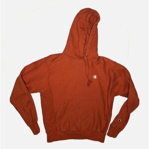 Champion Y2K Reverse Weave Dark Burnt Orange Hoodie Hooded Sweatshirt XL